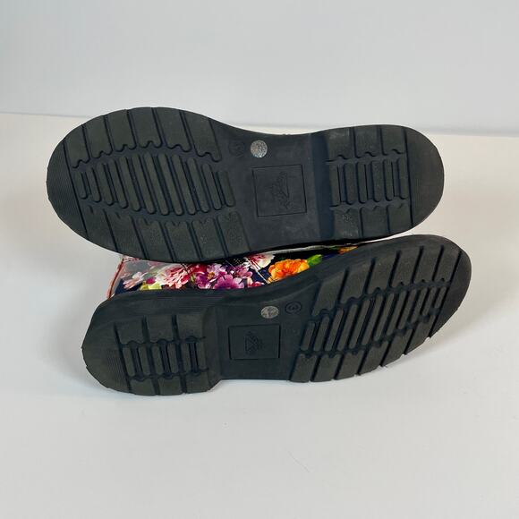 Thereabouts Girls Reese Floral Combat Boots Size 3 Side Zip Black - Picture 8 of 9